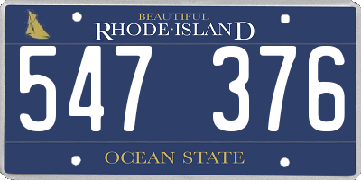 RI license plate 547376