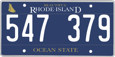 RI license plate 547379