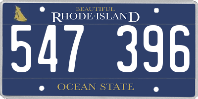 RI license plate 547396