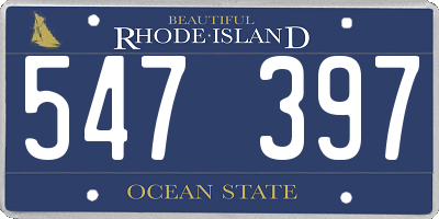 RI license plate 547397