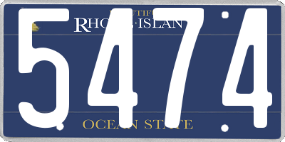 RI license plate 5474