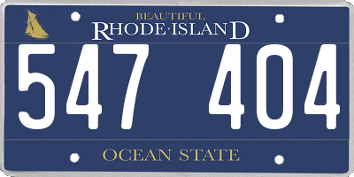 RI license plate 547404