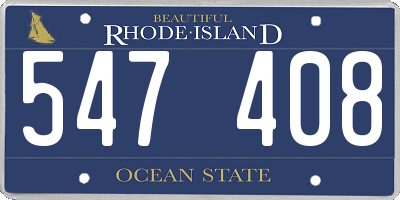 RI license plate 547408