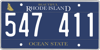 RI license plate 547411