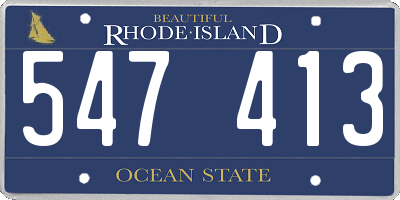 RI license plate 547413