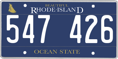 RI license plate 547426