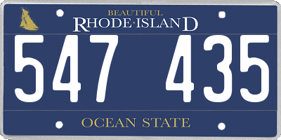 RI license plate 547435