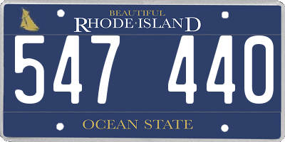 RI license plate 547440