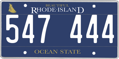 RI license plate 547444