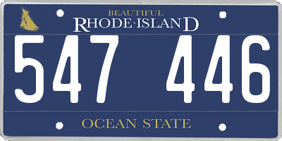 RI license plate 547446