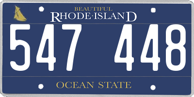 RI license plate 547448