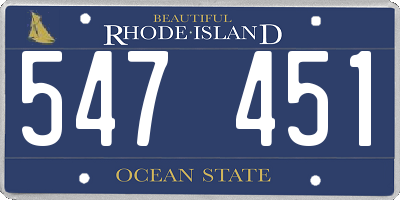 RI license plate 547451