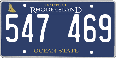 RI license plate 547469