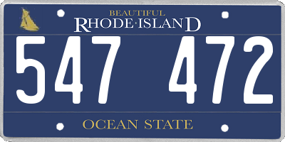 RI license plate 547472