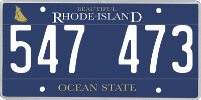 RI license plate 547473