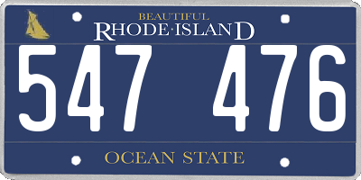 RI license plate 547476