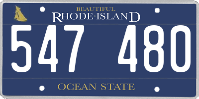 RI license plate 547480