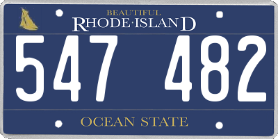 RI license plate 547482