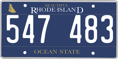 RI license plate 547483