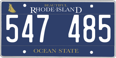 RI license plate 547485