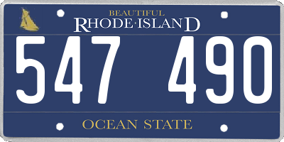 RI license plate 547490