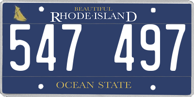 RI license plate 547497