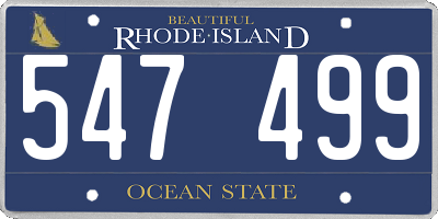 RI license plate 547499
