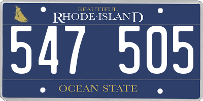 RI license plate 547505