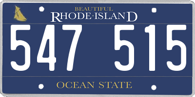 RI license plate 547515