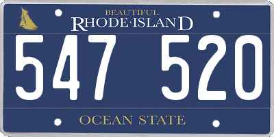 RI license plate 547520