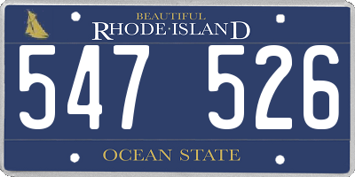 RI license plate 547526
