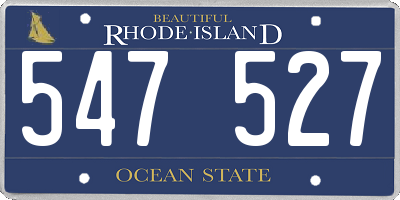 RI license plate 547527