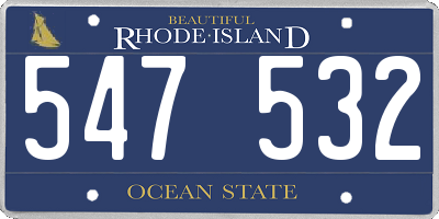RI license plate 547532