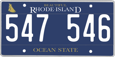 RI license plate 547546