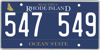 RI license plate 547549