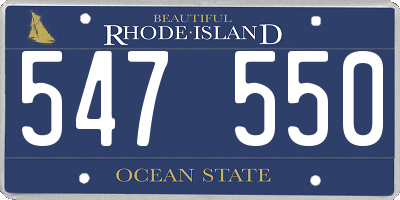 RI license plate 547550