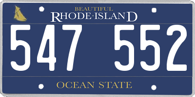 RI license plate 547552