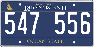 RI license plate 547556