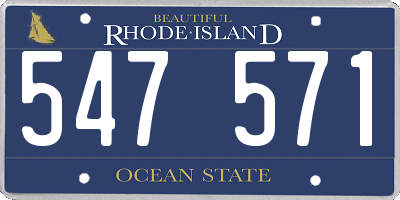 RI license plate 547571