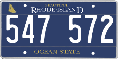 RI license plate 547572