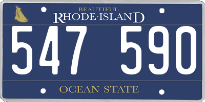 RI license plate 547590