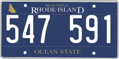 RI license plate 547591