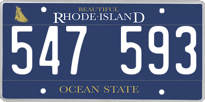 RI license plate 547593