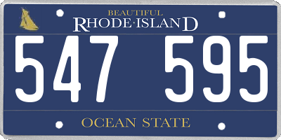 RI license plate 547595