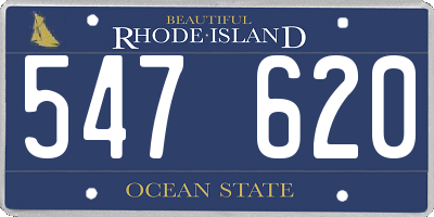 RI license plate 547620