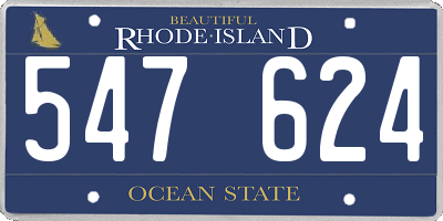 RI license plate 547624