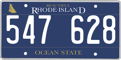 RI license plate 547628