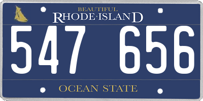 RI license plate 547656