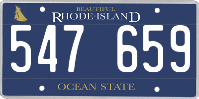 RI license plate 547659