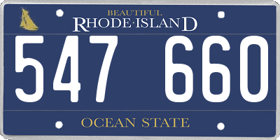 RI license plate 547660